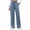 Blue, variant on Krdevn Womens Pants - Women's Casual Pants Elastic Waist Straight Leg Trousers with Pockets Loose Fit Solid Color Long Pants for Daily Wear and Leisure,Pants for Women,Size:XL