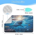 thumbnail image 2 of Ironing Mat Portable Ironing Blanket for Table Top Travel Ironing Pad for Washer Dryer 27.6" x 47.2" Shark Swimming in The Ocean, 2 of 6