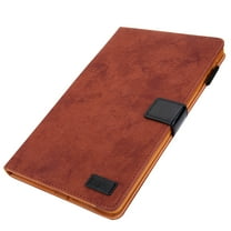 ELEHOLD PU Leather Folio Case For Samsung Galaxy Tab A9 Kickstand Shockproof Cover, with Credit Card Holder & Pencil Holder, Auto Sleep&Weke -Brown