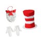 thumbnail image 5 of Copo de vestir de sombrero Propiedades de fotos Red White Rayas Sombrero para fiestas temáticas Fiesta, 5 of 9