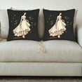 thumbnail image 3 of Set of 2 18x18in Throw Pillow Covers - Elegant Cream Floral Design for Couch Bed or Car - Stylish and Serene Home Decor, 3 of 8