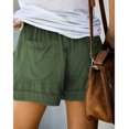 thumbnail image 5 of ZyeKqe Shorts for Women Drawstring Elastic Waist Casual Short Plus Size Summer Beach Shorts with Pockets, 5 of 7
