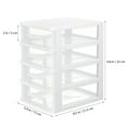 thumbnail image 4 of EeaseMX Caja de almacenamiento tipo cajón de escritorio transparente de 4 capas de plástico Mini organizador de almacenamiento de cosméticos Soporte para artículos diversos (blanco y transparente), 4 of 7