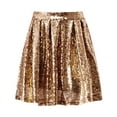thumbnail image 5 of Women's Fashion High Waist Pleated Solid Color Short Skirt - Loose Sequin, 5 of 6
