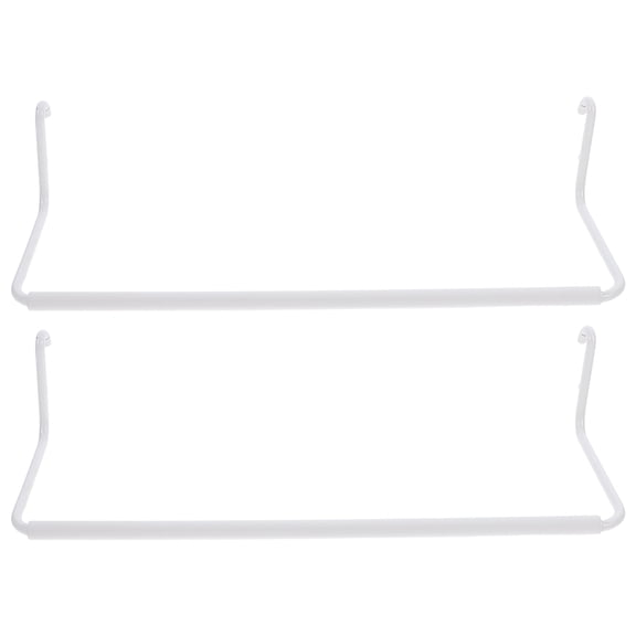 BESTOYARD 2Pcs Pegboard Paper Towel Rack White Stainless Steel Extendable and Sturdy