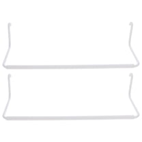 BESTOYARD 2Pcs Pegboard Paper Towel Rack White Stainless Steel Extendable and Sturdy