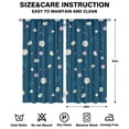 thumbnail image 2 of Set of 2 Autumn Daisy Print Kitchen Curtains, Floral Watercolor Daisy Artwork Retro Tier Curtains, 42x84 Inch Semi-Sheer Rod Pocket Window Panels, 2 of 2