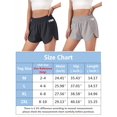 thumbnail image 3 of Spencer 2 Pack Women's Running Shorts Sports Layer Elastic Waist Workout Shorts Athletic Shorts Quick Dry with Zipper Pocket, 3 of 7