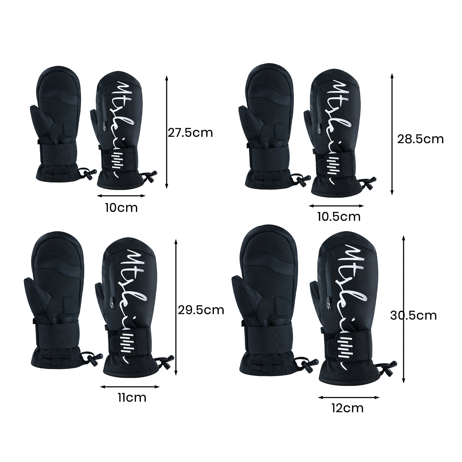 Eoperou Ski Gloves with Built-in Wrist Guards: EVA Shock Absorber Winter Gloves Waterproof Snowboard Gloves
