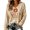 Khaki_05, variant on Womens Sweatshirt Long Sleeve Vintage V Neck Pullover Broom Witch Moon Theme Graphic Top Relaxed Casual Fall Halloween Festival Events Top Khaki XXL