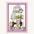thumbnail image 2 of Animal Cats For Beginners Baby Kids Birthday Gift Design Works 35 x 52cm 14CT, 2 of 8