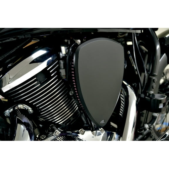 Baron Smooth Black Big Air Cleaner Kit for '99-09 V-Star 1100 (BA-2041-00B)