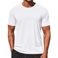 thumbnail image 3 of Mens Shirts Dry Fit Athletic T Shirts UPF 50+ Performance Cooling Shirt Short Sleeve White 3XL, 3 of 5