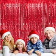 thumbnail image 4 of Red Foil Fringe Curtain, Metallic Photo Booth Backdrop Tinsel Door Curtains for Wedding Birthday Bridal Shower Baby Shower Bachelorette Christmas Party Decorations(3 Pack, 6.56ft x 3.28ft), 4 of 6