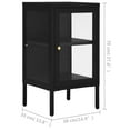 thumbnail image 4 of vidaXL Sideboard Black 38x35x70 cm Steel and Glass, 4 of 5