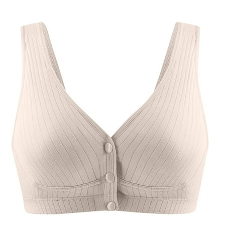 Admvng Push Up Bra for Women Wire Splicing Front Buckle Nursing Underwear Vest Style Underwear M-3XL