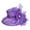 Purple, variant on Sun Hat for Women Fascinator Party Tea Bridal Flower Hat Millinery Hat for Weddings Events Lightweight Straw Headpiece with Elegant Ribbon and Pink