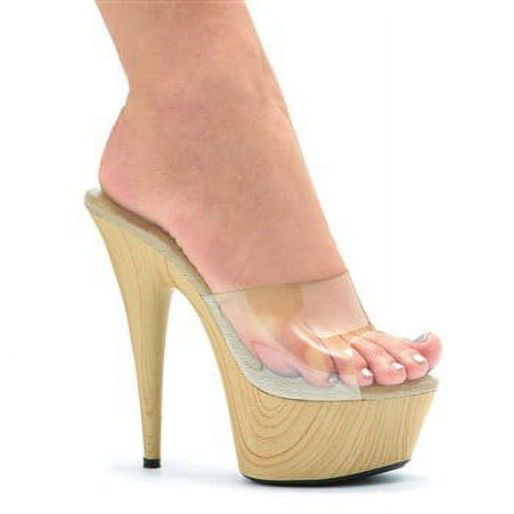 609-MYA, 6" Pointed  Wood Bottom Sandal