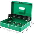 thumbnail image 4 of Locking Cash Box with Lock Money Box with Cash Tray Lock Box with Key Money Saving Organizer .Lx .Wx .H es XL Large, 4 of 7