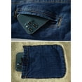 thumbnail image 6 of HOW'ON Men's Thicken Warm Sherpa Lined Denim Jacket Casual Button Jean Trucker Jackets Coat Blue L, 6 of 7