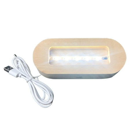 

YEUHTLL Night Light Solid Wood Material Luminous Lamp Base Colorful White and Warm Light
