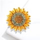 thumbnail image 2 of Broche de girasol para mujer, broches de flores de sol elegantes hechos a mano retro con diamantes de imitación de cristal de color (1 unidad), 2 of 4