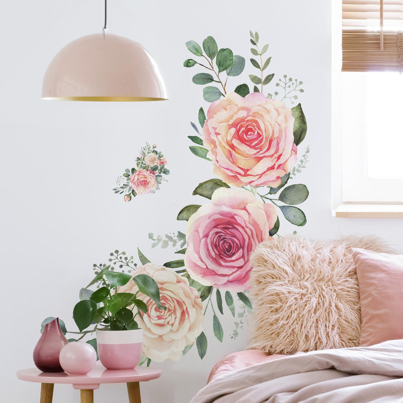 Beautiful Huge Flower Wall Sticker Interior Decor Floral Wall Transfer x12 