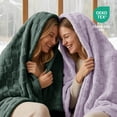 thumbnail image 6 of EMONIA Soft Throws for Sofa, Cozy Checkered Blanket Gifts for Women Men, Lightweight Fleece Throw Blanket for Couch Bed, Home Decor Blankets and Throws, Light Purple, 50x60 Inches, 6 of 13