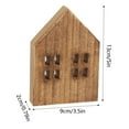 thumbnail image 2 of Rustic Miniature Wood House | Christmas Village Decor | Handmade Woodcraft with Good Texture, Collectible Household Ornament, 2 of 2