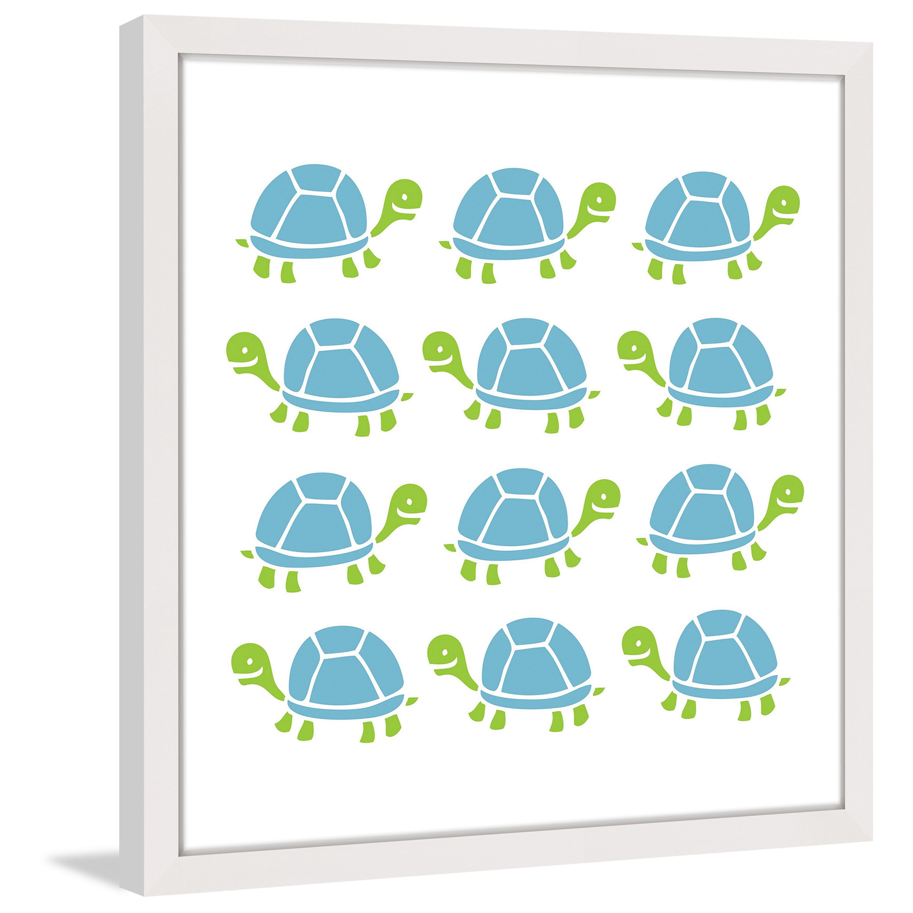 Marmont Hill "Turtle Stamp" by Shayna Pitch Framed Painting Print