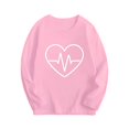 thumbnail image 2 of SERTG Kids Cute Graphic Print Tee Long Sleeve Round Neck Shirt Spring Fall Activity Casual Top for Boys and Girls 3-10 Years(Pink,11 Years), 2 of 3