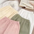 thumbnail image 5 of 18-24 Months Infant Baby Solid Color Lightweight Jogger Pants, Elastic Waist Lace Ruffle Lantern Casual Trousers for Toddler Girls Pants,Beige, 5 of 5