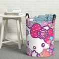 thumbnail image 5 of Hello Kitty Laundry Hamper, Dirty Clothes Hamper Storage Basket for Bathroom Bedrooms, Circular Hamper with Handles, Gifts for Boys Girls Men Women, 5 of 8