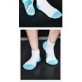 thumbnail image 2 of Xiao Hua 3 pares de calcetines invisibles para mujer y hombre, de corte bajo, tobilleros, antideslizantes, deportivos, para correr, informales, novedosos, azules, talla S (35-39), 2 of 2