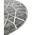 thumbnail image 6 of Unique Loom Matrix Trellis Collection Area Rug - Deco (3' 3" Round Gray/Ivory), 6 of 7