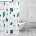 thumbnail image 3 of YFYANG Waterproof Bathroom Shower Curtain, Green Leaves Berries Pattern Shower Curtain Set with Hooks, Home Bathroom Tub Decor - 72 "x72", Iron Hooks, 3 of 6