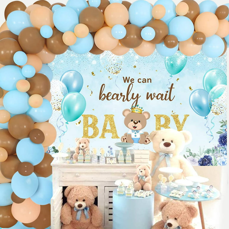 4 Pcs Sage Green Bear Baby Shower Boxes Birthday Party Decorations Baby  Blocks with Baby Letters Bear Printed Baby Balloon Boxes for Boys Girls  Gender
