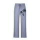 thumbnail image 5 of Pantalones largos de lino para hombre, pantalones holgados de playa con estampado hawaiano, cintura elástica y cordón ajustable, estampado en caliente., 5 of 5