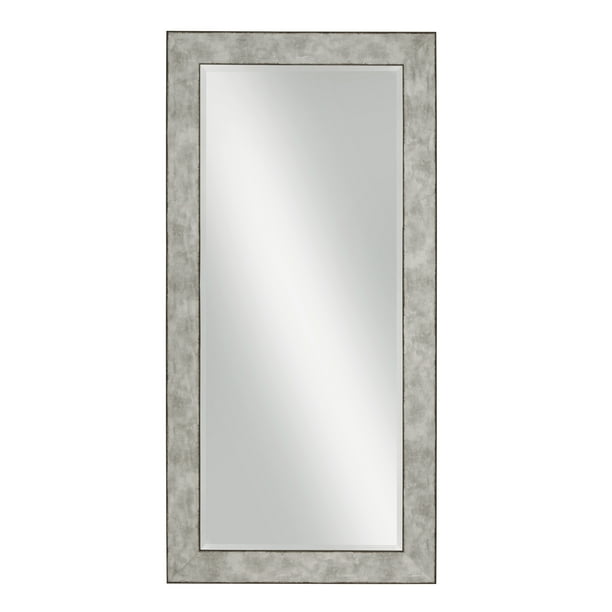 Full Length Leaner Mirror Rusted Edge, White Square Mirror 65 X