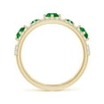 thumbnail image 2 of ANGARA Lab Grown Art Deco Inspired Graduated Emerald and Diamond Ring for Women in 14K Yellow Gold (Size-3.8mm) | May Birthstone, Anniversary, Jewelry Gift for Women | Lab-Grown Emerald Ring, 2 of 6