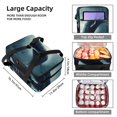 thumbnail image 3 of Whale Double Layered Insulated Refrigerated Lunch Bag with Two Compartments, Large Capacity, and Handheld Carry - 7.1x11.4x16.1 Inches, 3 of 6