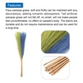 thumbnail image 4 of Uxcell 20Pcs Faux Pampas Grass 21.65" Fake Pampas Grass Decor Grass Green/Blue, 4 of 7