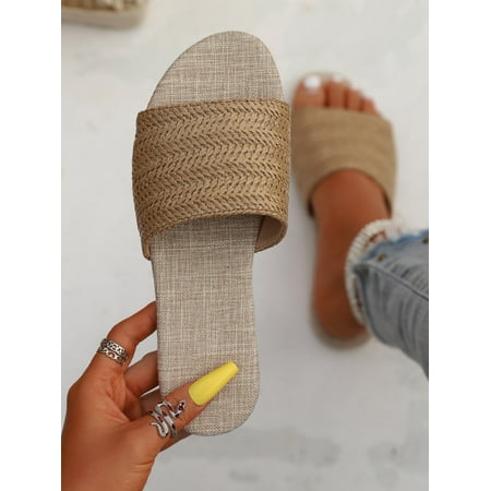

Braided Detail Slide Sandals Women‘s Footwear