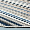 thumbnail image 3 of SAFAVIEH Cabana Fedelma Striped Indoor/Outdoor Area Rug, Grey/Blue, 6'7" x 6'7" Round, 3 of 8