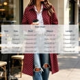 thumbnail image 3 of Hzzrkos Women's Polka Dot Long Coat, Lapel Collar Button Front Long Sleeve Casual Overcoat, Printed Lightweight Outerwear for Everyday Wear and Layering, 3 of 5