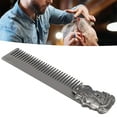 thumbnail image 4 of Portable Zinc Alloy Oil Hair Comb, Lightweight, Rounded Teeth, Carving Technology for Hair Salon Home, 4 of 7