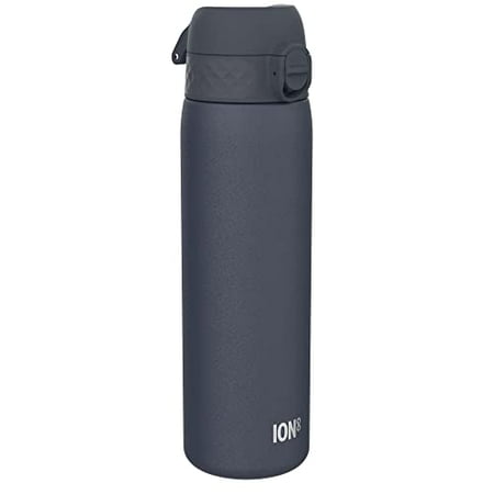 Ion8 Stainless Steel Water Bottle - Food-Safe and Odor Resistant - Fits Car Cup Holders Backpack Pockets and More 20 oz / 600 ml (Pack of 1) - OneTouch 2.0 - Navy 2.0