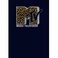 thumbnail image 2 of Men's MTV Cheetah Print Logo  Graphic Tee Navy Blue 2X Large, 2 of 5