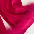 thumbnail image 5 of Gibobby Pijama de dos piezas para mujer Pijamas de seda de hielo con solapa y botones de manga larga con plumas sexis para mujer, traje de dos piezas para el(Rosa caliente,G), 5 of 5