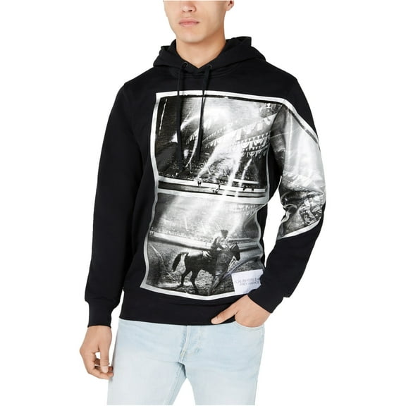 Calvin Klein Mens Rodeo Hoodie Sweatshirt, Black, Medium